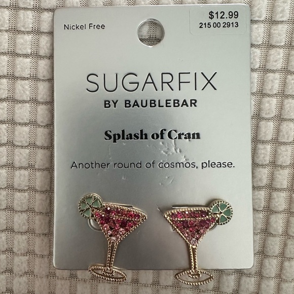 Sugarfix by BaubleBar martini glasses studs - Picture 1 of 2
